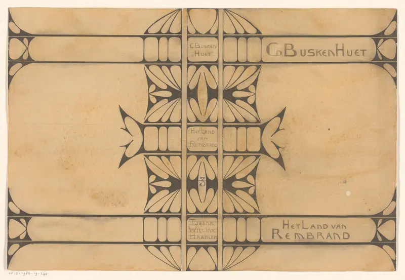 Bandontwerp voor: Cd. Busken Huet, Het land van Rembrand, 1898 Wall Art by Reinier Willem Petrus de Vries (1874-1953) - High-Resolution Digital Print