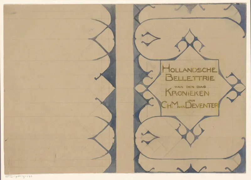 Bandontwerp voor: Ch. M. van Deventer, Hollandsche bellettrie van den dag, 1901 Wall Art by Reinier Willem Petrus de Vries (1874-1953) - High-Resolution Digital Print