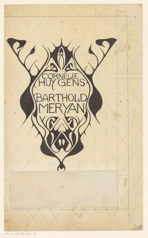 Bandontwerp voor: Cornélie Huygens, Barthold Meryan, 1899 Wall Art by Richard Nicolaüs Roland Holst - High-Resolution Digital Print