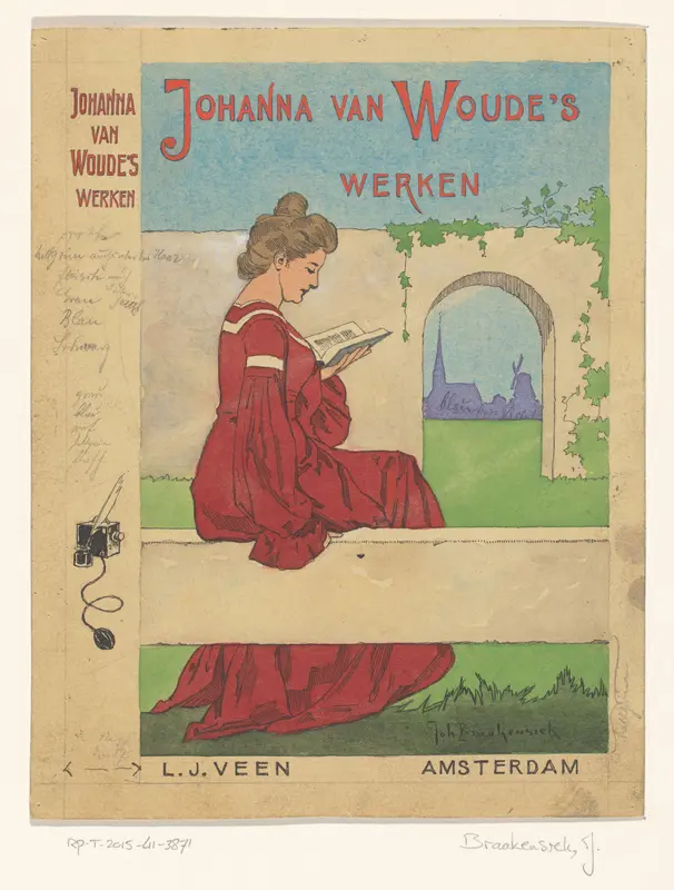 Bandontwerp voor de serie: Johanna van Woude's Werken, 1905-1908 Wall Art by Unknown - High-Resolution Digital Print