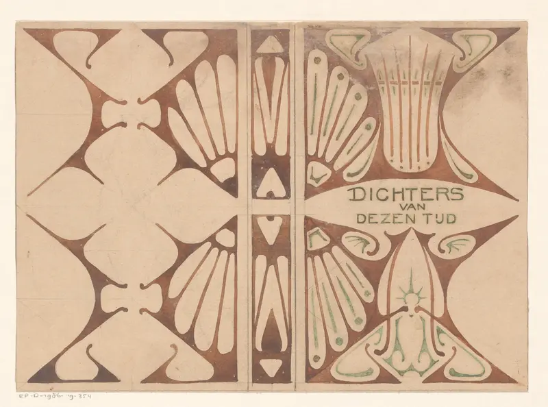 Bandontwerp voor: Dichters van dezen tijd, c. 1899 Wall Art by Reinier Willem Petrus de Vries (1874-1953) - High-Resolution Digital Print