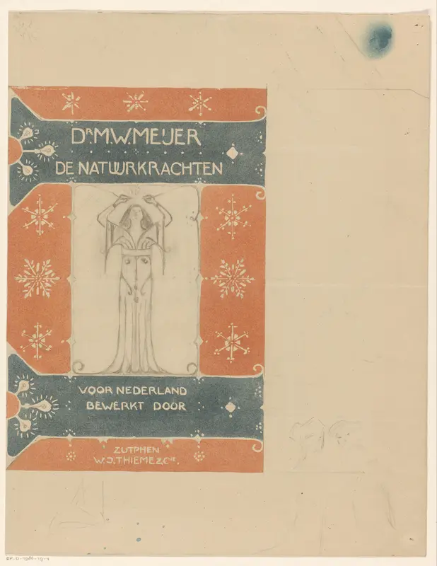 Bandontwerp voor: Dr. M.W. Meijer, De natuurkrachten, 1904 Wall Art by Reinier Willem Petrus de Vries (1874-1953) - High-Resolution Digital Print