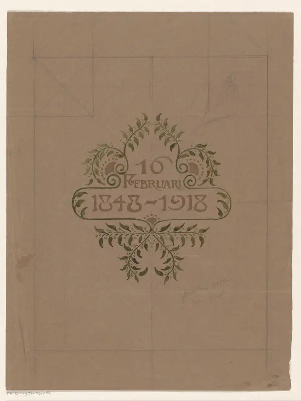 Bandontwerp voor een album voor Prof. Hugo de Vries Wall Art by Reinier Willem Petrus de Vries (1874-1953) - High-Resolution Digital Print