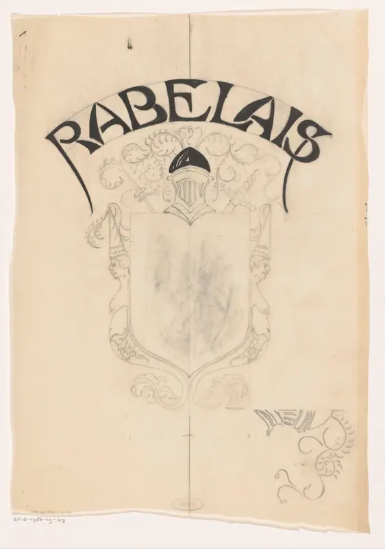 Bandontwerp voor een werk van François Rabelais Wall Art by Reinier Willem Petrus de Vries (1874-1953) - High-Resolution Digital Print