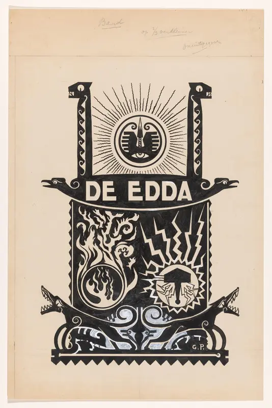 Bandontwerp voor: Frans Berding, De Edda, 1911 Wall Art by Unknown - High-Resolution Digital Print