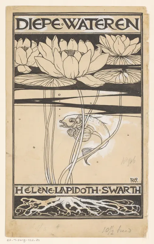 Bandontwerp voor: Hélène Lapidoth-Swarth, Diepe wateren, 1897 Wall Art by Unknown - High-Resolution Digital Print