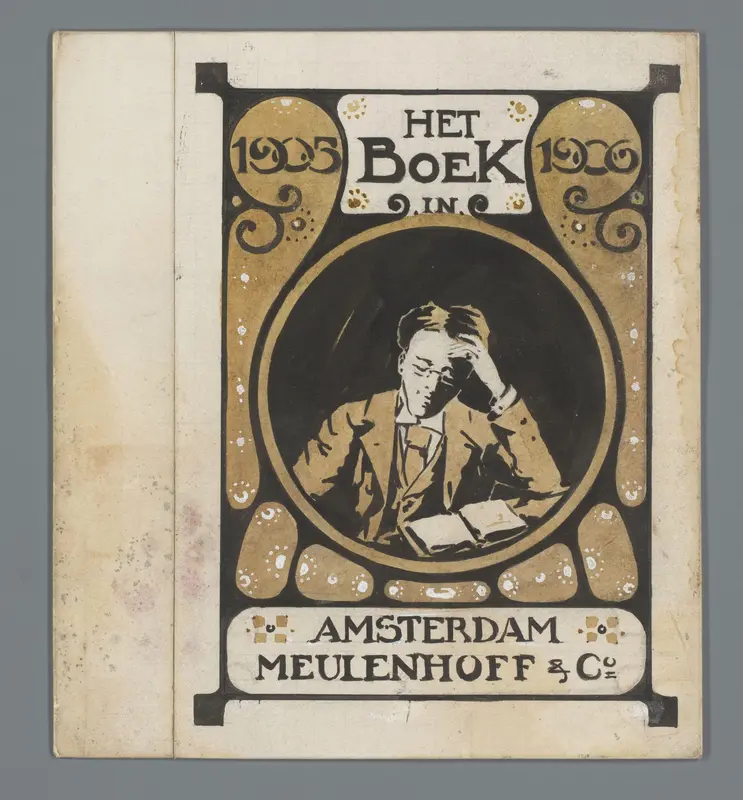 Bandontwerp voor: Het boek in 1905-1906, 1905 Wall Art by Reinier Willem Petrus de Vries (1874-1953) - High-Resolution Digital Print