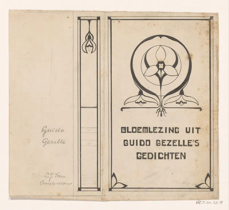 Bandontwerp voor: J. Aleida Nijland, Bloemlezing uit Guido Gezelle's gedichten, c. 1904-1940 Wall Art by anonymous - High-Resolution Digital Print