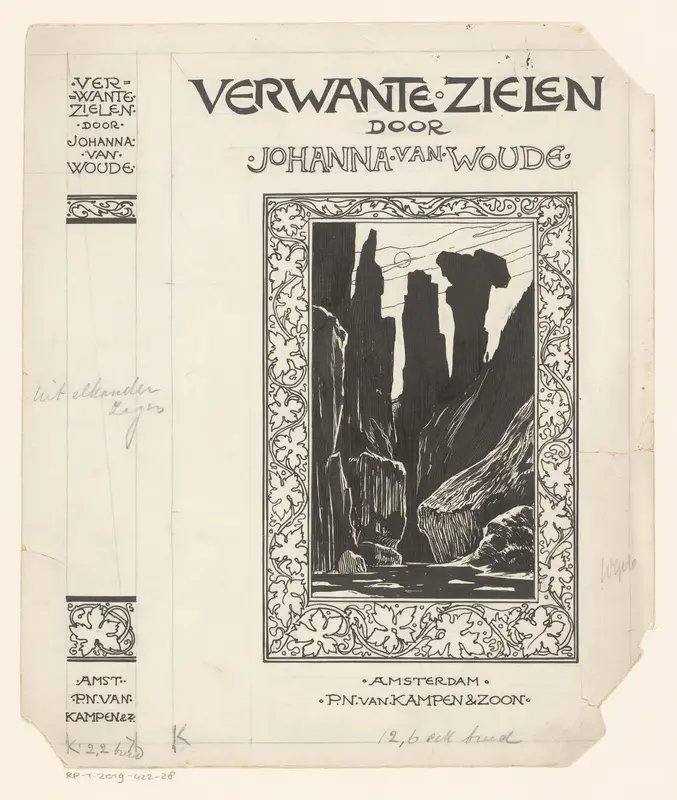 Bandontwerp voor: Johanna van Woude, Verwante zielen, 1907 Wall Art by Willem Wenckebach - High-Resolution Digital Print