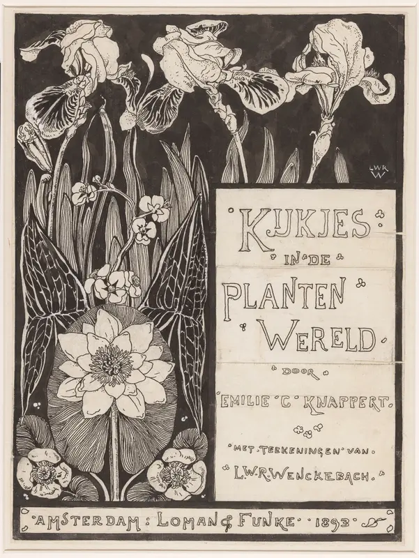 Bandontwerp voor: Knappert, Emilie C., Kijkjes in de plantenwereld, 1893 Wall Art by Unknown - High-Resolution Digital Print