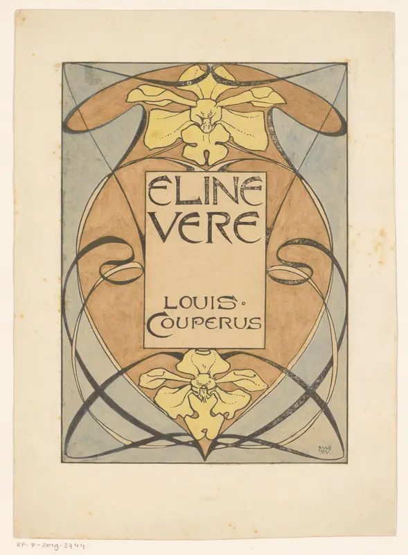 Bandontwerp voor: Louis Couperus, Eline Vere, 1898 Wall Art by anonymous - High-Resolution Digital Print