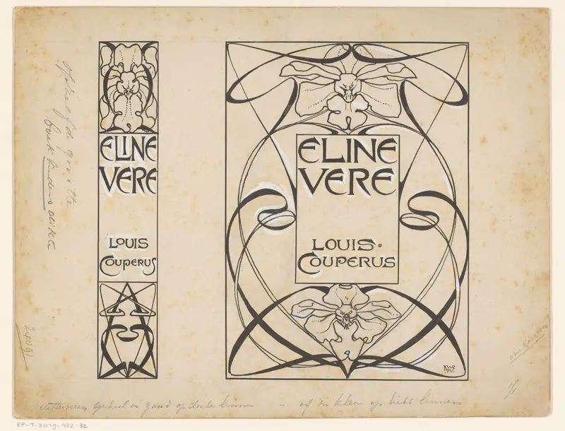 Bandontwerp voor: Louis Couperus, Eline Vere, 1898 Wall Art by Unknown - High-Resolution Digital Print