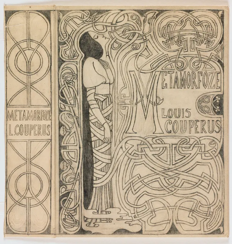 Bandontwerp voor: Louis Couperus, Metamorfoze, 1897 Wall Art by Jan Toorop - High-Resolution Digital Print