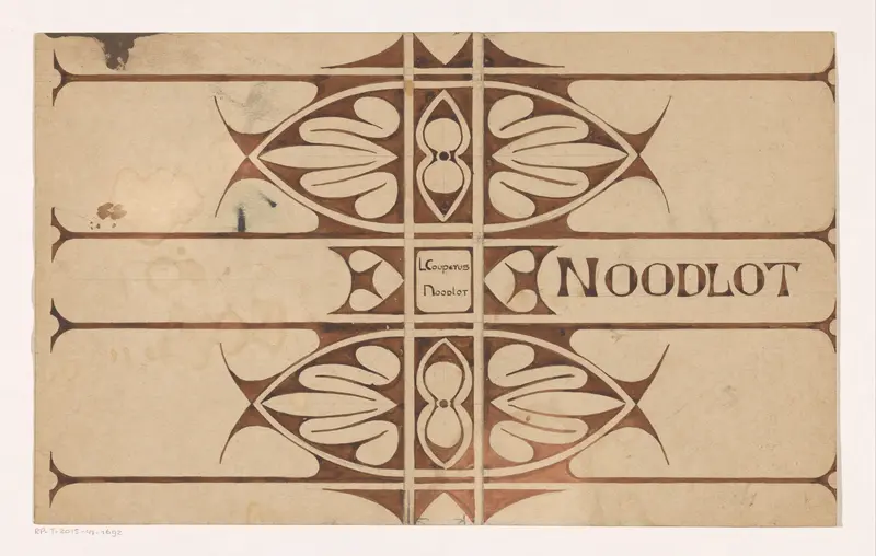 Bandontwerp voor: Louis Couperus, Noodlot, 1898 Wall Art by Reinier Willem Petrus de Vries (1874-1953) - High-Resolution Digital Print