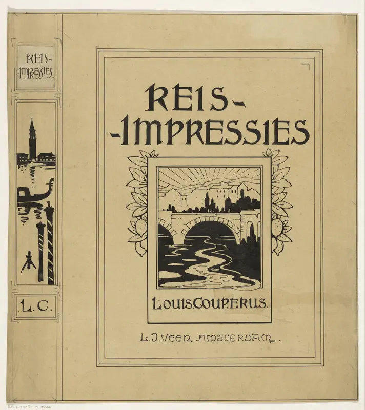 Bandontwerp voor: Louis Couperus, Reisimpressies, 1894 Wall Art by Karel Sluijterman - High-Resolution Digital Print
