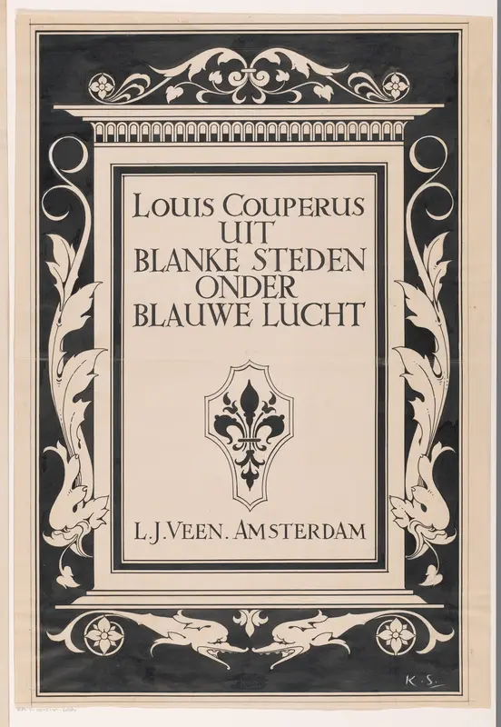 Bandontwerp voor: Louis Couperus, Uit blanke steden onder blauwe lucht, 1912-1913 Wall Art by Unknown - High-Resolution Digital Print
