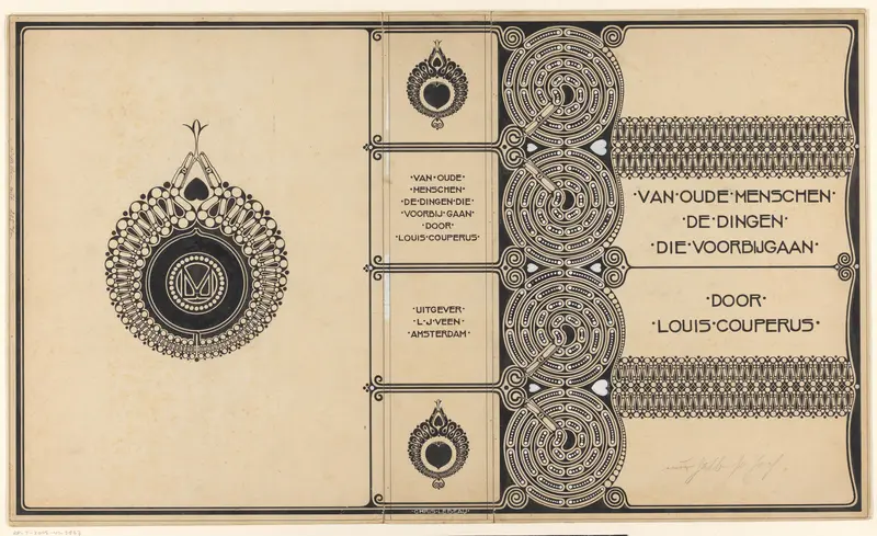 Bandontwerp voor: Louis Couperus, Van oude menschen, de dingen die voorbijgaan, 1906 Wall Art by Unknown - High-Resolution Digital Print