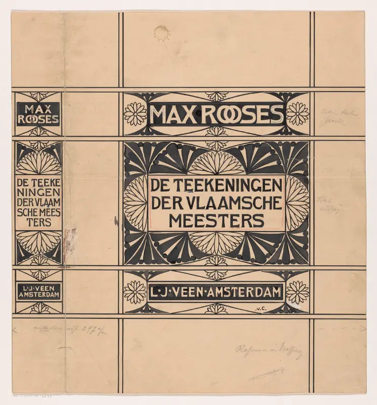Bandontwerp voor: Max Rooses, De teekeningen der Vlaamsche meesters Wall Art by Unknown - High-Resolution Digital Print