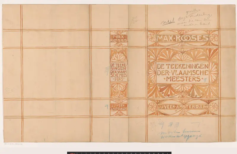 Bandontwerp voor: Max Rooses, De teekeningen der Vlaamsche meesters Wall Art by Johann Georg van Caspel - High-Resolution Digital Print