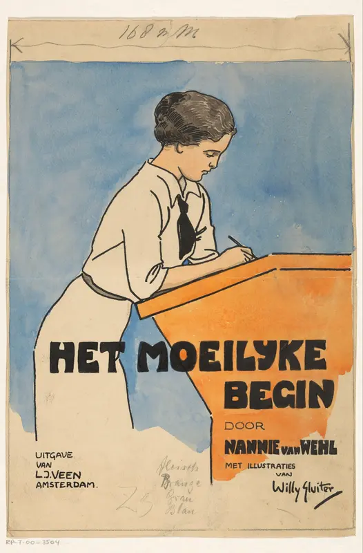 Bandontwerp voor: Nannie van Wehl, Het moeilijke begin, 1915 Wall Art by Unknown - High-Resolution Digital Print