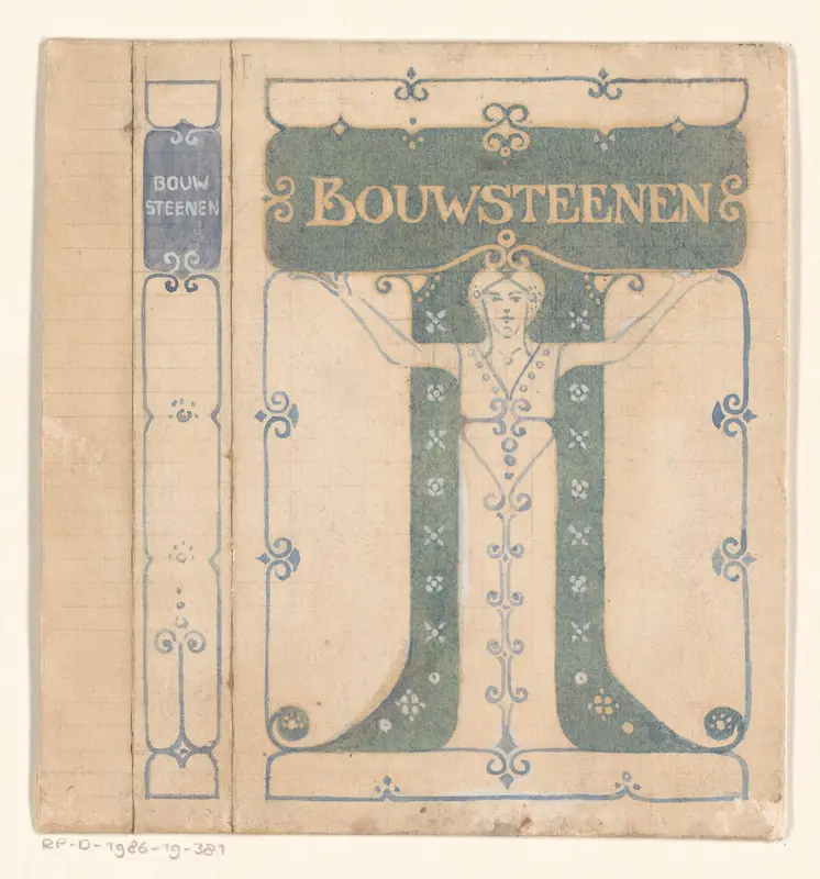 Bandontwerp voor: P. de Vledder. Bouwsteenen, 1908 Wall Art by Reinier Willem Petrus de Vries (1874-1953) - High-Resolution Digital Print