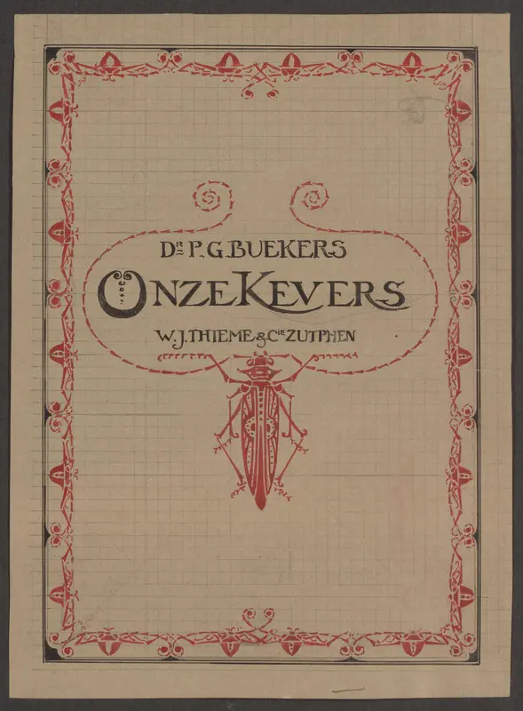 Bandontwerp voor: P.G. Buekers, Onze kevers, 1912 Wall Art by Reinier Willem Petrus de Vries (1874-1953) - High-Resolution Digital Print