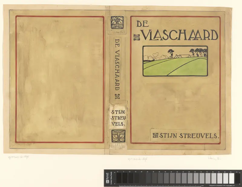 Bandontwerp voor: Stijn Streuvels, De vlaschaard, 1907 Wall Art by Emmanuel Viérin - High-Resolution Digital Print