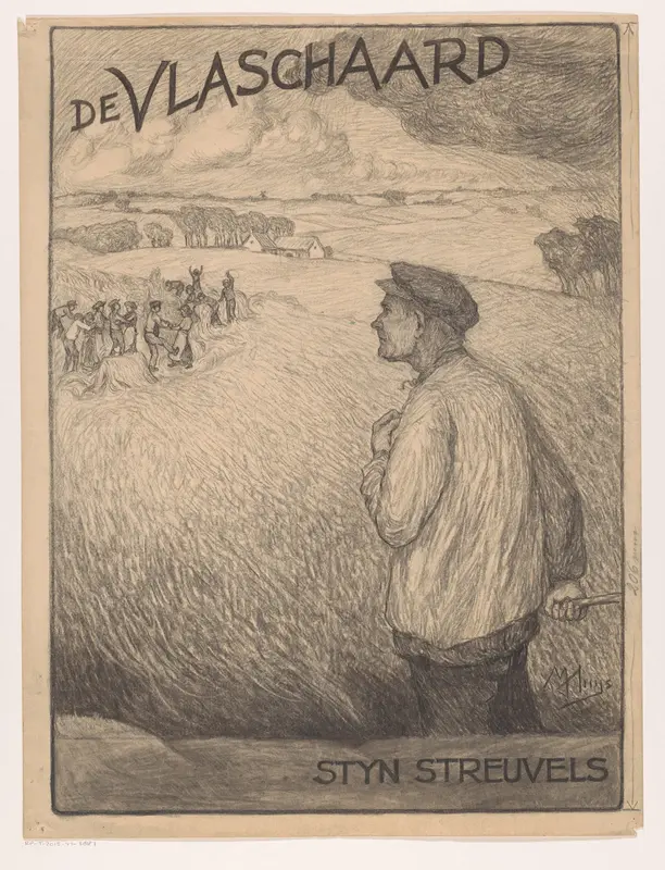 Bandontwerp voor: Stijn Streuvels, De vlaschaard, c. 1907-1920 Wall Art by Unknown - High-Resolution Digital Print