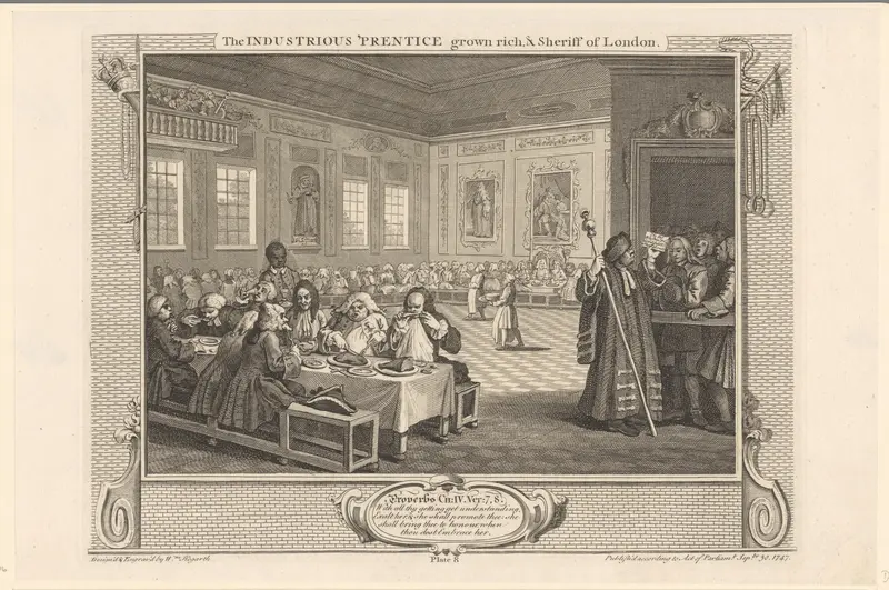 Banket in Fishmongers' Hall met Goodchild als Sheriff van Londen Wall Art by Unknown - High-Resolution Digital Print