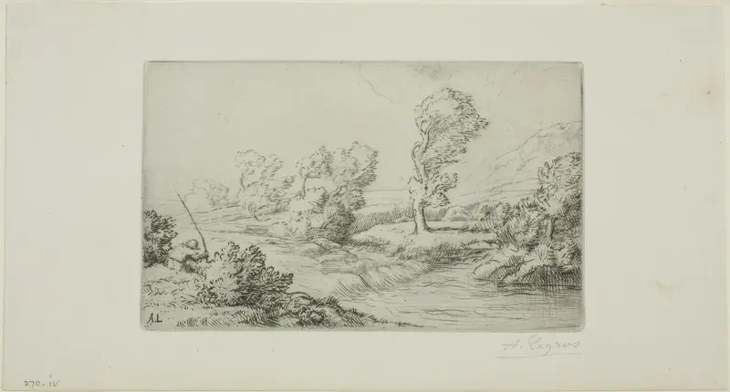 Banks of the Marne Wall Art by Alphonse Legros - High-Resolution Digital Print