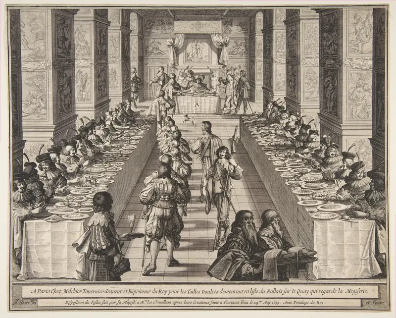 Banquet of the Chevaliers of the Holy Spirit Wall Art by Abraham Bosse - High-Resolution Digital Print