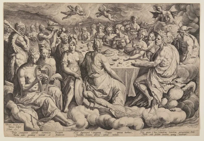 Banquet of the Gods Wall Art by Jacob de Gheyn, II - High-Resolution Digital Print