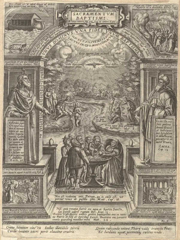 Baptism, from "The Seven Sacraments" Wall Art by Philips Galle - High-Resolution Digital Print