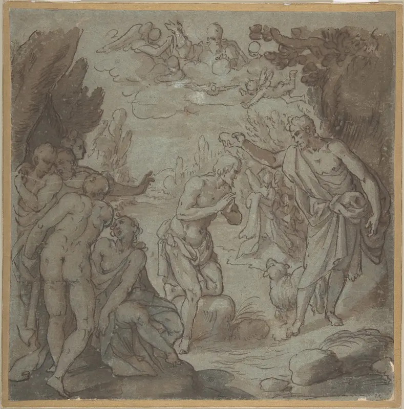 Baptism of Christ Wall Art by Hans Rottenhammer I - High-Resolution Digital Print