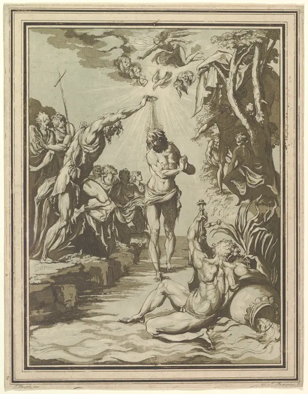 Baptism of Christ Wall Art by Francesco Rosaspina - High-Resolution Digital Print