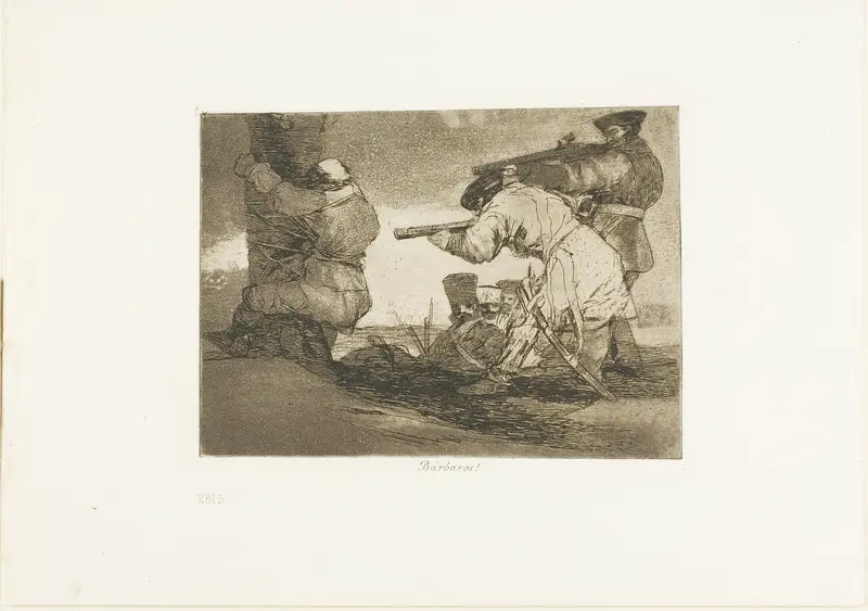 Barbarians!, plate 38 from The Disasters of War