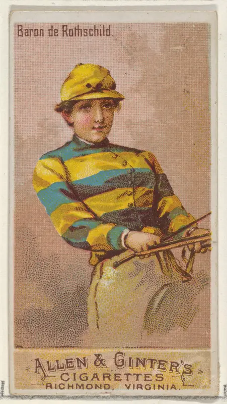 Baron de Rothschild, from the Racing Colors of the World series (N22a) for Allen & Ginter Cigarettes Wall Art by Allen & Ginter - High-Resolution Digital Print