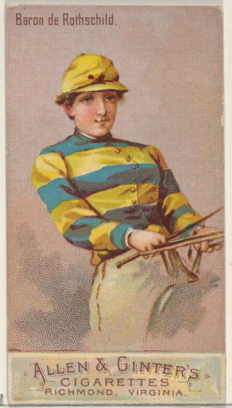 Baron de Rothschild, from the Racing Colors of the World series (N22b) for Allen & Ginter Cigarettes Wall Art by Allen & Ginter - High-Resolution Digital Print