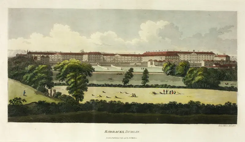 Barracks, Dublin Wall Art by James Malton - High-Resolution Digital Print