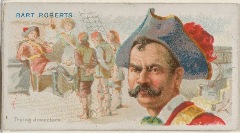 Bart Roberts, Trying Deserters, from the Pirates of the Spanish Main series (N19) for Allen & Ginter Cigarettes Wall Art by Allen & Ginter - High-Resolution Digital Print
