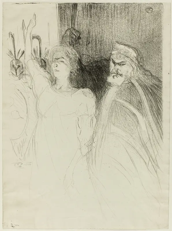 Bartet and Mounet-Sully, in Antigone