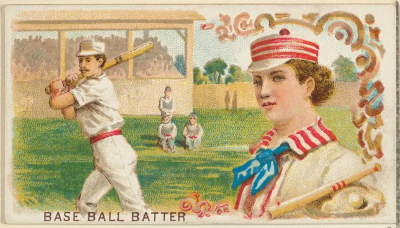 Baseball Batter, from the Games and Sports series (N165) for Old Judge Cigarettes Wall Art by Goodwin & Company - High-Resolution Digital Print
