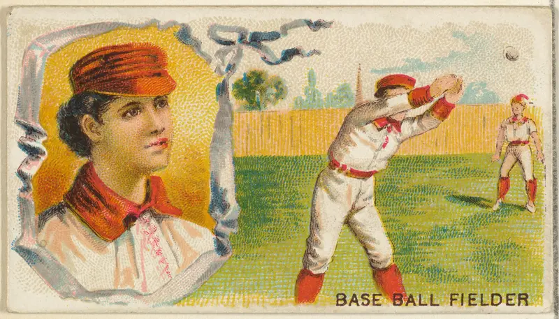 Baseball Fielder, from the Games and Sports series (N165) for Old Judge Cigarettes Wall Art by Goodwin & Company - High-Resolution Digital Print