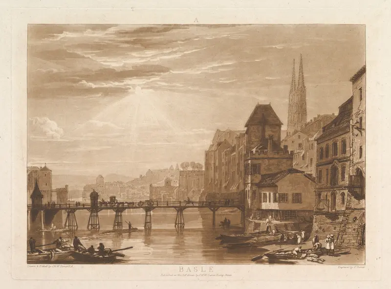Basle, part I, plate 5 from "Liber Studiorum" Wall Art by Joseph Mallord William Turner - High-Resolution Digital Print