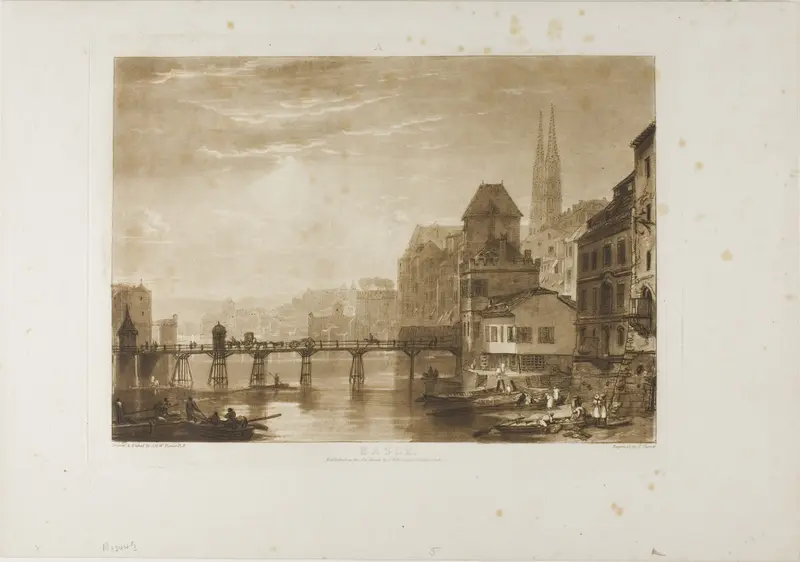 Basle, plate 5 from Liber Studiorum Wall Art by Joseph Mallord William Turner - High-Resolution Digital Print