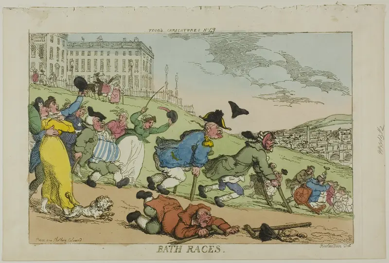 Bath Races, from Tegg's Caricatures no. 49 Wall Art by Thomas Rowlandson - High-Resolution Digital Print