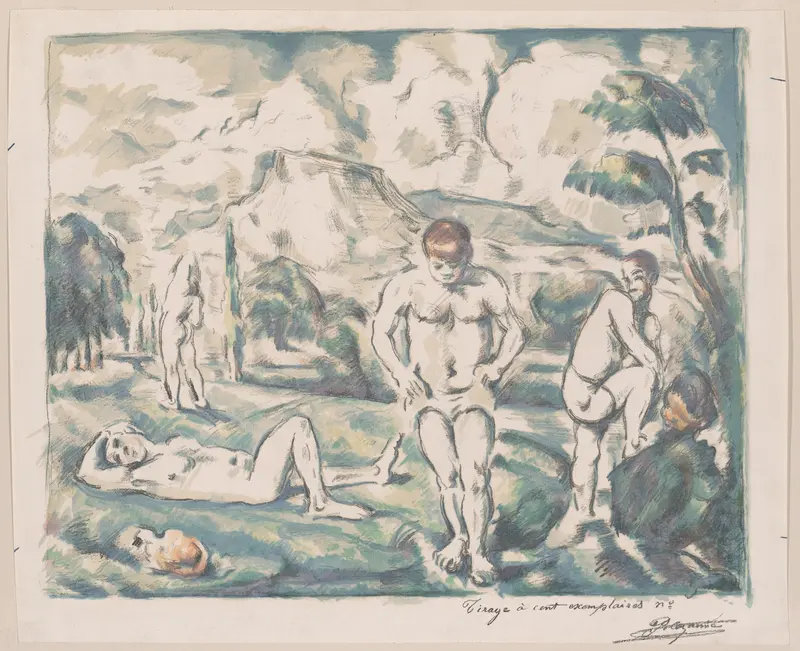 Bathers Wall Art by Paul Cezanne - High-Resolution Digital Print
