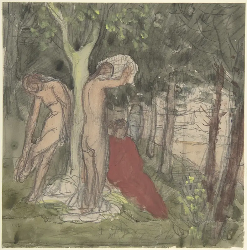 Bathers Wall Art by Pierre Puvis de Chavannes - High-Resolution Digital Print