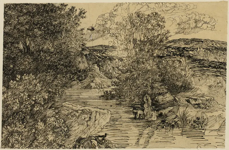 Bathers in a Brook