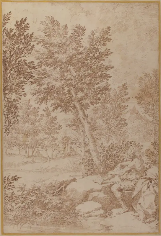 Bathers in a Wooded Landscape Wall Art by Donato Creti - High-Resolution Digital Print